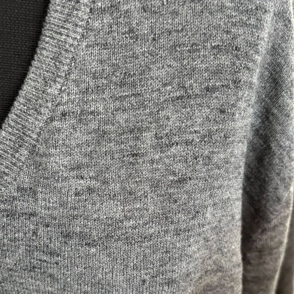 J. Crew Men’s Sweater Rugged Cotton V-Neck Pullover Gray Size XL